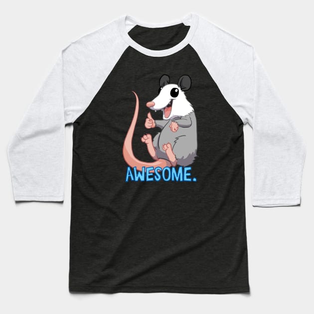 Possum Baseball T-Shirt by cartoonowl